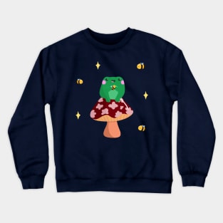 Kawaii Frog With Bee Friends Crewneck Sweatshirt